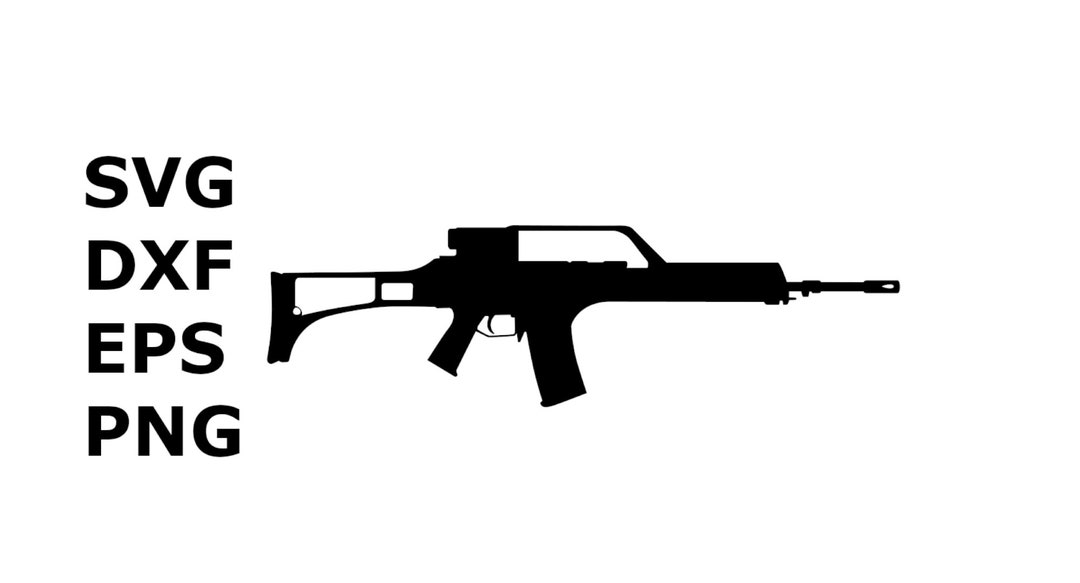 Assault Rifle Svg Dxf PNG Eps - Etsy