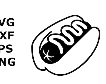 Hot Dog Svg Dxf Png Eps