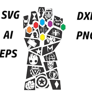 superhero -SVG- gaunt AI-PNG-eps-dxf ( can be used on cnc,cricut,photoshop,rotocutter