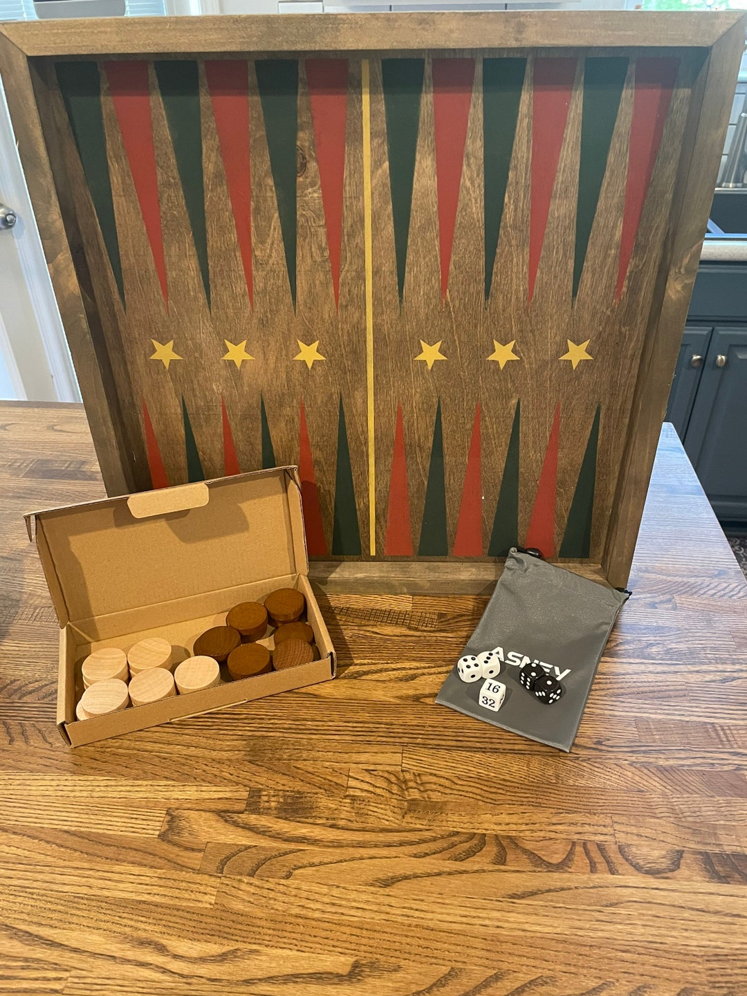 Backgammon Handmade Board Game Etsy