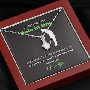 Hilarious Golf Gift for Women - My Hole in One Necklace - Perfect Gift for Wife/Fiancé/Girlfriend