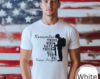 Garment-Dyed T-Shirt, Memorial Day Veteran Tribute, US Cotton Remembrance Tee