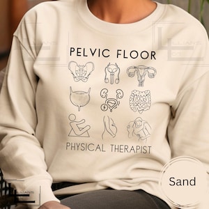 Pelvic Floor Physical Therapist Sweatshirt: Fun PFPT Grid Graphic