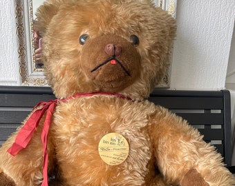 Antik/ Vintage Ich Bin Ein Germany Handgemachter Riesiger Teddybär 95cm, Sammlerstück, Geburtstagsgeschenk
