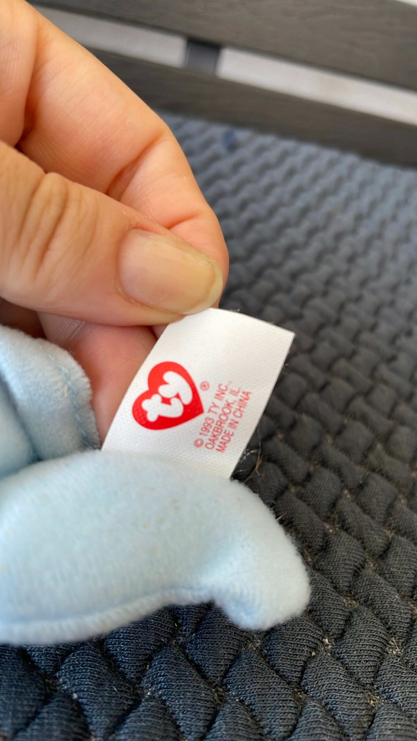 ERRORS / 1 GEN Ty 1993 Teenie Beanie Babies Peanut the Elephant Mc