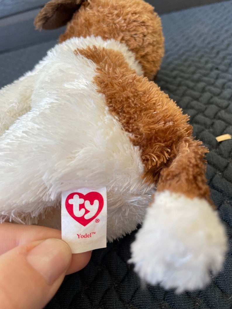 TY Beanie Baby Yodel St. Bernard Dog White and Brown Fox Etsy