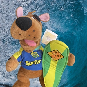 Scooby Doo Surfer Hund Kuscheltier mit grüner Brandung Größe 11.4”/ 29 cm Neu mit Tags, Scooby Doo Hält Surfbrett