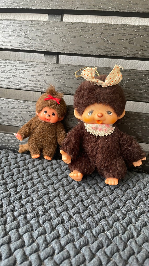 モンチッチ ブラウンヘア リボン モンキー ビッグ&ベビー ぬいぐるみ