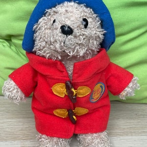 Zeldzame officiële Paddington teddybeer rode hoed blauwe jas knuffel knuffel 30cm/12" kindercadeau verjaardagscadeau nostalgie retro