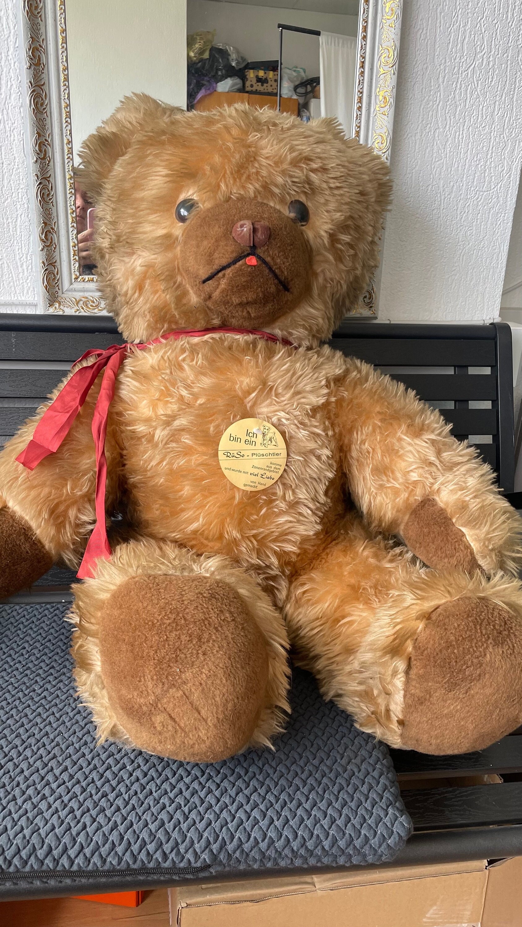 Antique/ Vintage Ich Bin Ein Germany Handmade Giant Teddy Bear 