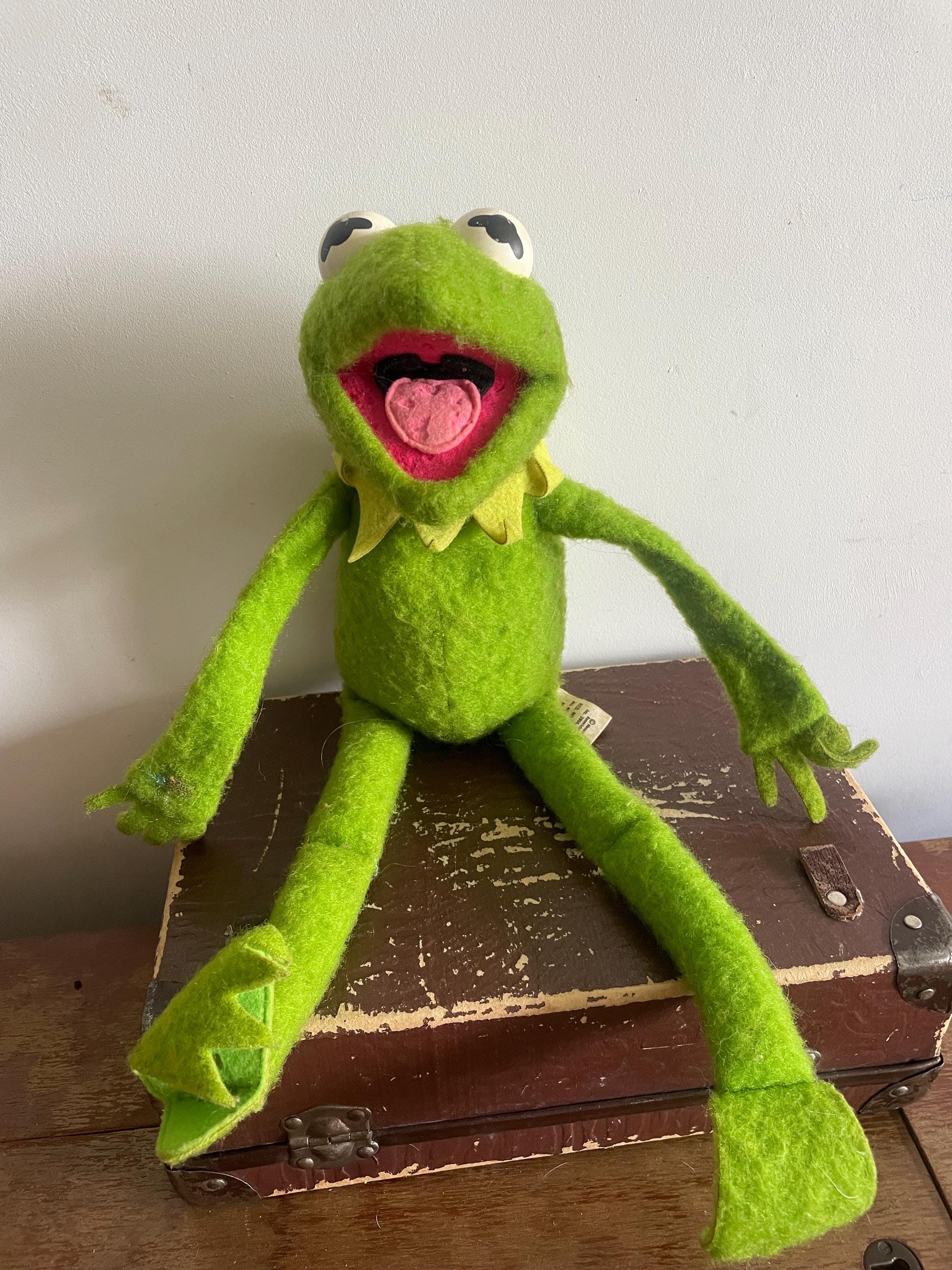 Rare 1976 Jim Henson Kermit the Frog Toy Plush Muppet Doll 48 Cm