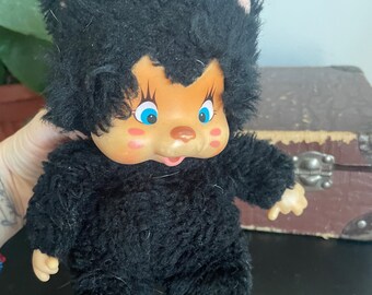 Rare 1979 Nyamy Whashino Black Monchhichi Sekiguchi Plush