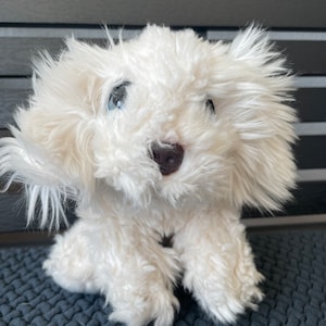 Keel Toys White Puppy Blue Eyes Cuddle Soft Plush Stuffed Animal Toy Size 7 In, Birthday gift , Cuddle dog