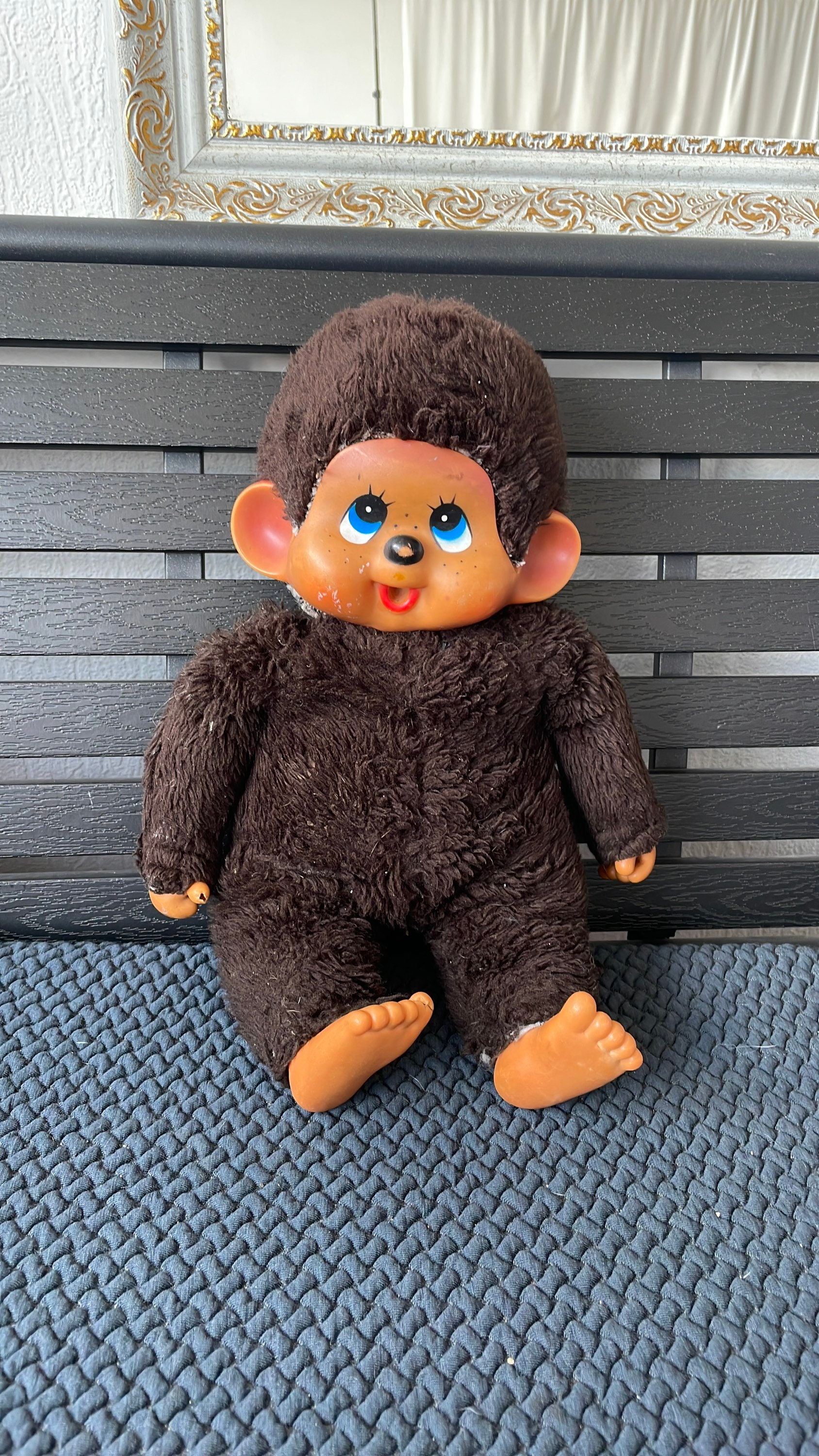 Monchhichi 70s Blue Eyes Brown Monkey Blue Eyes Cuddly Soft Monchhichi 70s Blue Eyes Brown Monkey Blue Eyes Cuddly Soft