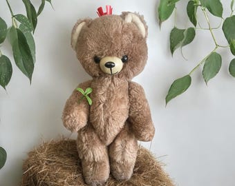 シュタイフによる手作り オリジナル 1880 テディベア レッド ボウ