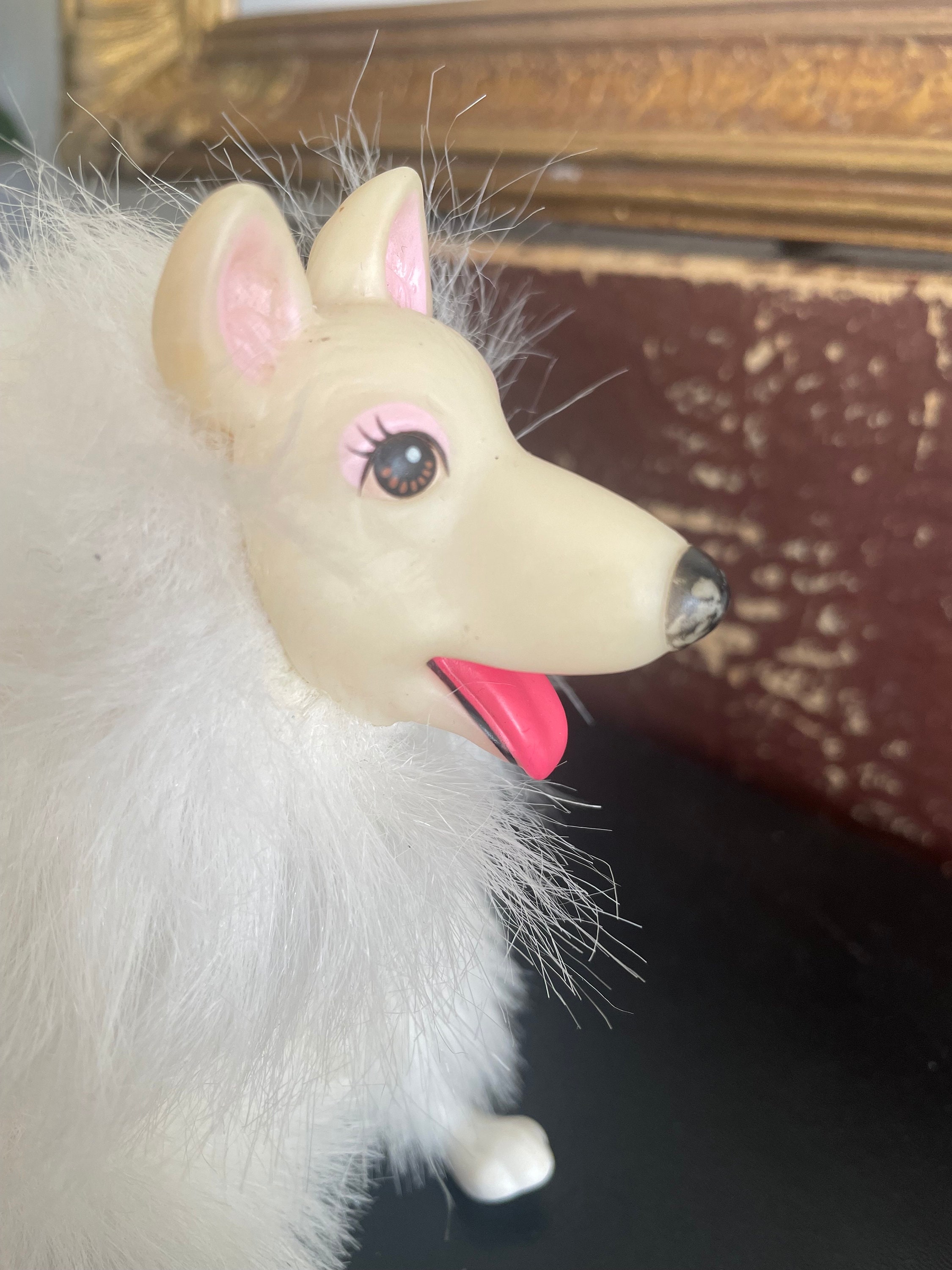 Buy Barbies Dog 1991 Cute Snowball Mattel Pet White Fluffy Moving Legs