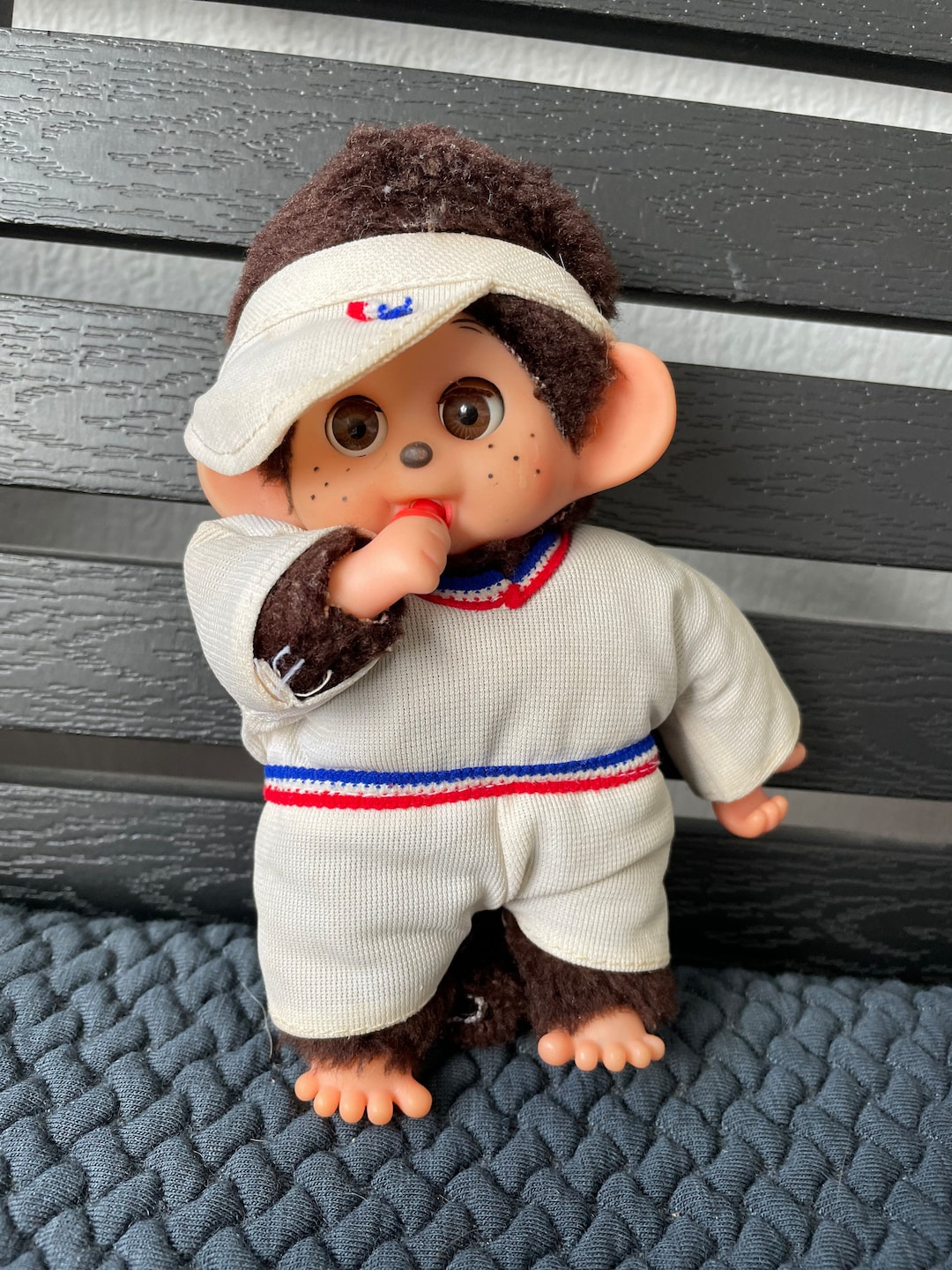 Monchichi Monchhichi Monkey Boy Doll 7inch, 1980s,original Outfit