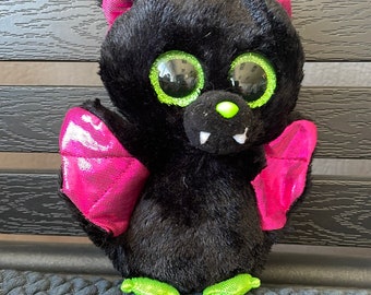 Ty Kids Black Dart The Bat Beanie Boos Soft Stuffed Plush Toy Size 6.5” Tall
