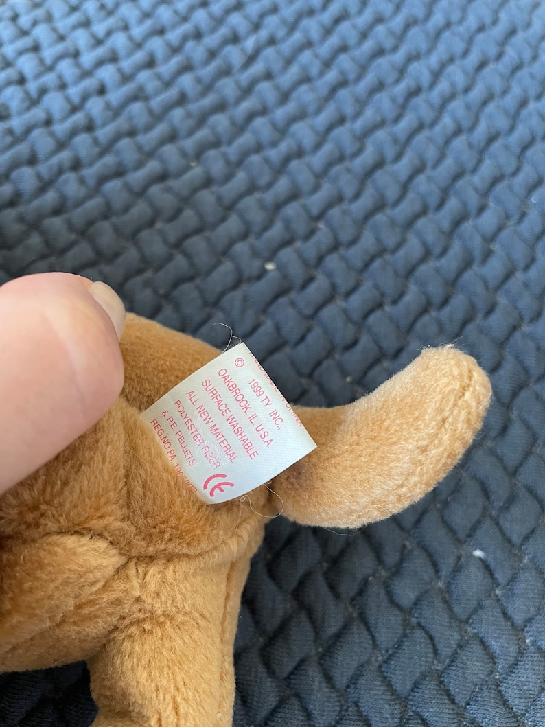 Rare Ty Beanie Baby Tiny Chihuahua Dog TAG ERRORS , Holo Tag Plush