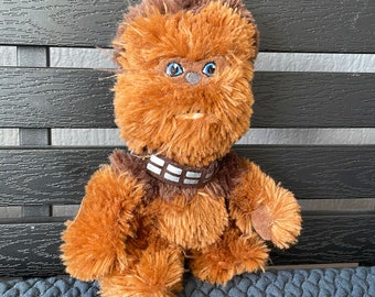 Star Wars Brown Chewbacca Wookiee Blue Eyes Soft Plush Stuffed Toy Size 8.5”, Star wars gift , Cute stuffed toy