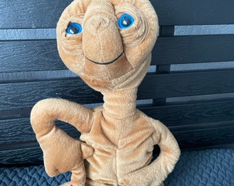 希少な 90 年代 E.T. 地球外生命体エイリアンぬいぐるみ、新品タグ付き