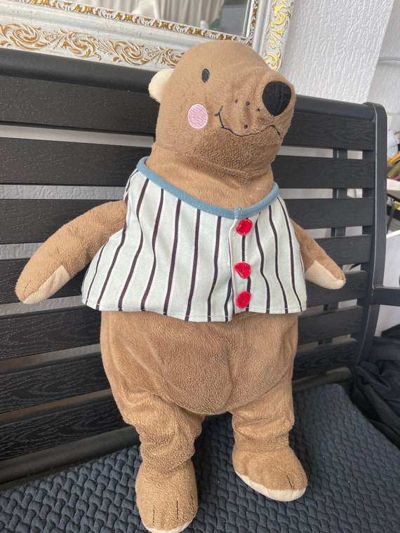 Forest Animal Cute Brown Striped Vest Standing Plush Stuffed Toy