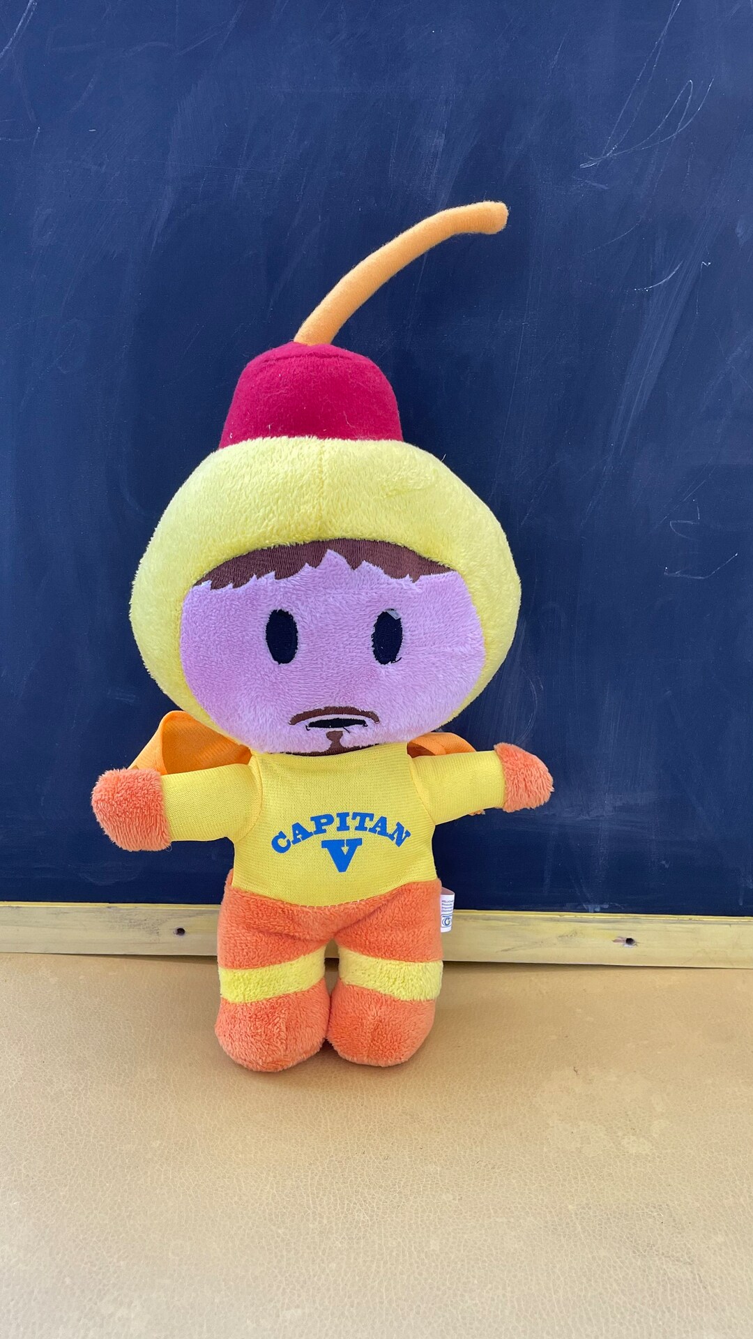 Rare Capitan Ventosa Captain V Granni and Partners Yellow Toy Plunger Fun Plush Stuffed Toy Supermen Wings Size 37cm 14.5comic Gift Etsy UK