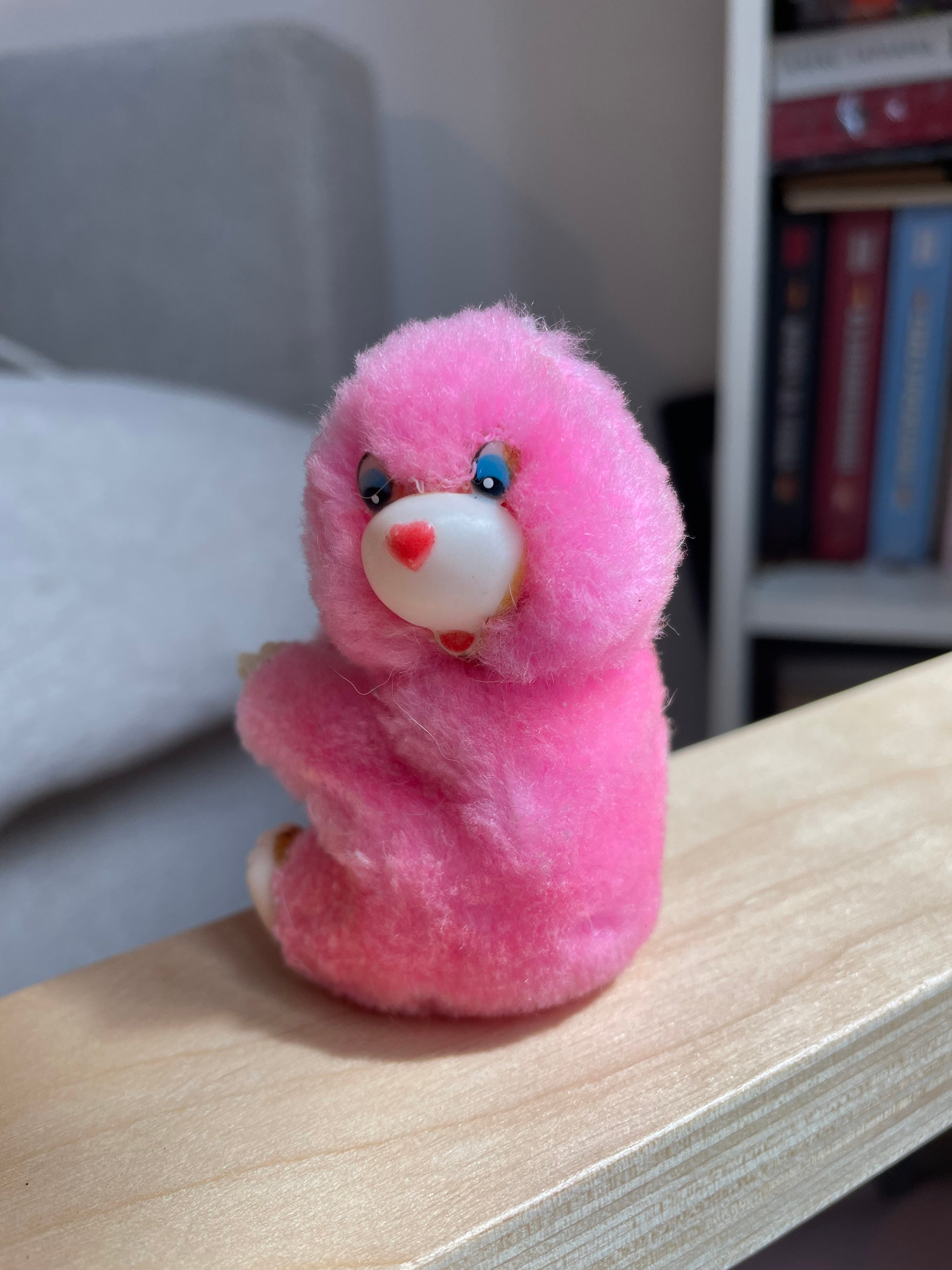 Pink Bear the Animal Finger Grabber Puppet Clip Hugger Plush Toy
