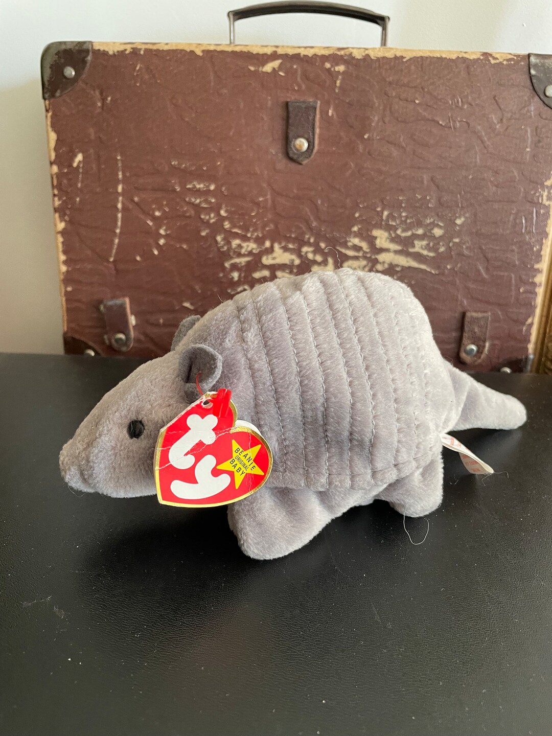 TY 1995 Beanie Baby Tank the Armadillo Vintage Plush Toy Stuffed Animal ...