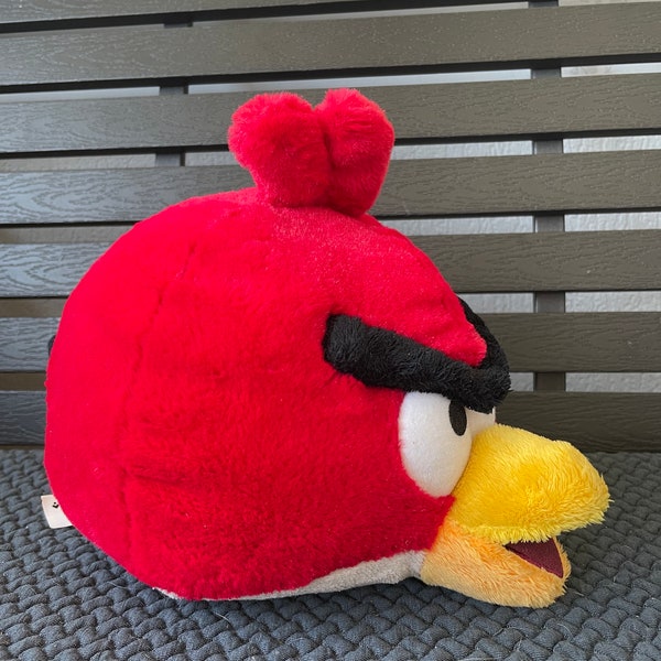 Angry Birds par Rovio Entertaiment Mignon Oiseau Rouge en Peluche Grande Taille 36 cm, Cadeau Enfant, Cadeau d'enfance, Cadeau d'anniversaire