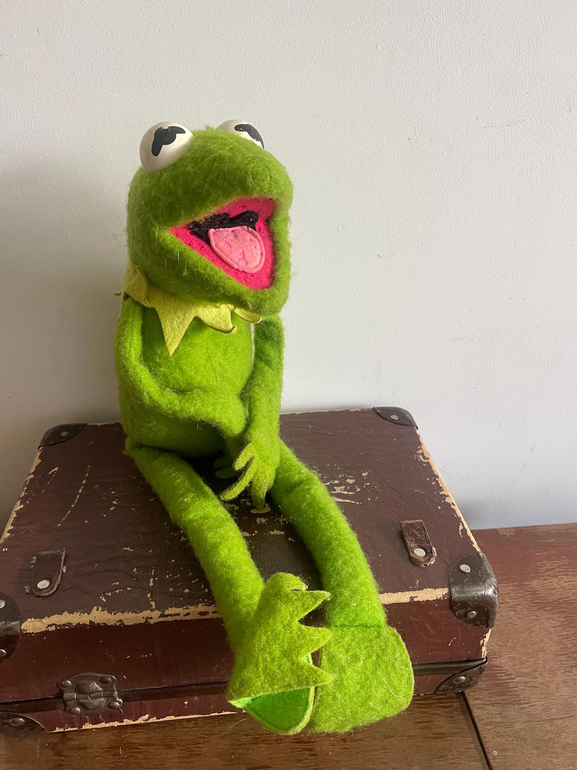 Rare 1976 Jim Henson Kermit the Frog Toy Plush Muppet Doll 48 Cm