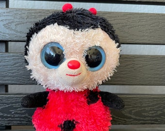 TY Beanie Collection Bugsy the Lady Bug Stuffed Plush Animal 17cm, Childhood Gift, Sentimental Gift, Kids Gift, Collectable Ty, Lady Bug Toy