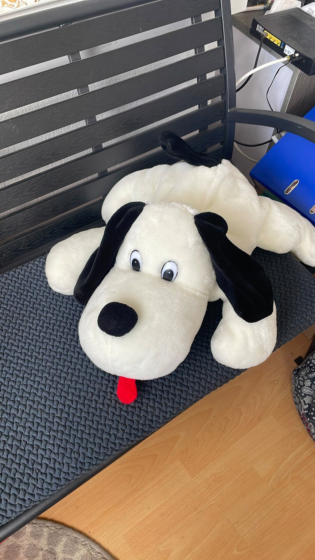 Antics Daphne White Black Eyes Big Ears Tongue Out Plush Stuffed