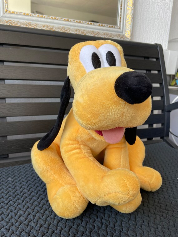 Disney Store Yellow Plush Core Pluto Sitting Stuffed Animal Toy