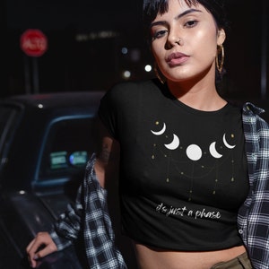 Moon Goddess Crop Top, Moon and Stars Tube Top