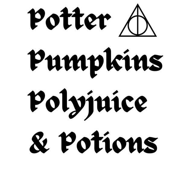 Potter pumpkins polyjuice potions png svg