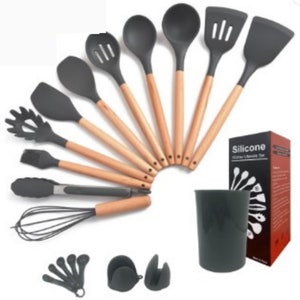 11PCS Silicone Cooking Kitchen Utensils Set with Holder, Silicone Utensil  Set for Cooking with Wooden Handle BPA Free Non Toxic Nonstick Cookware  (Pink) price in Saudi Arabia,  Saudi Arabia