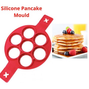 Pancake Pan Maker - Double Sided Nonstick Maker with 4 Small Decorative  Mould Designs for Perfect Eggs, French Toast, Omelette, Flip Jack, and  Crepes