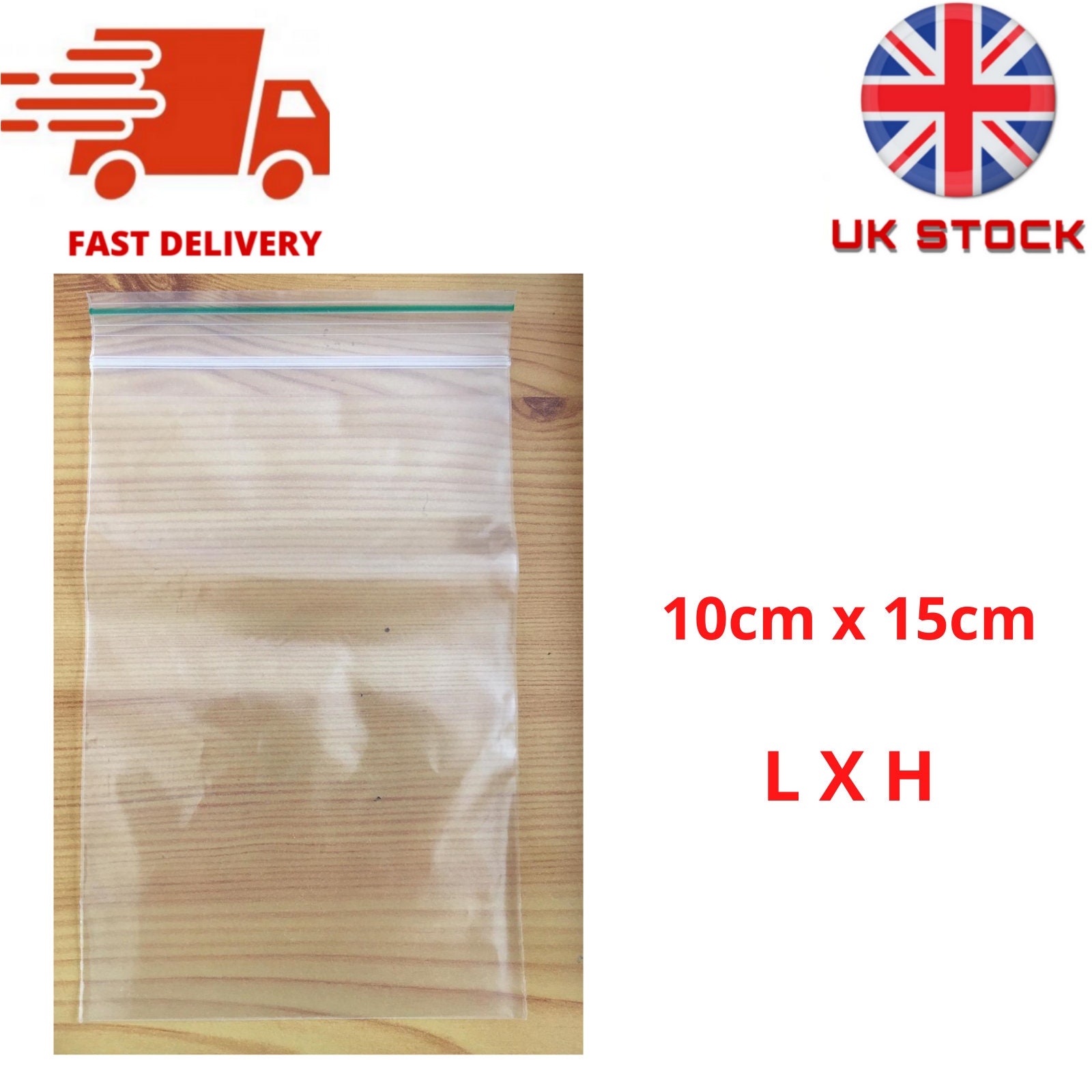 Resealable Clear Small Plastic Bags Baggy Grip Self Seal Zip Lock