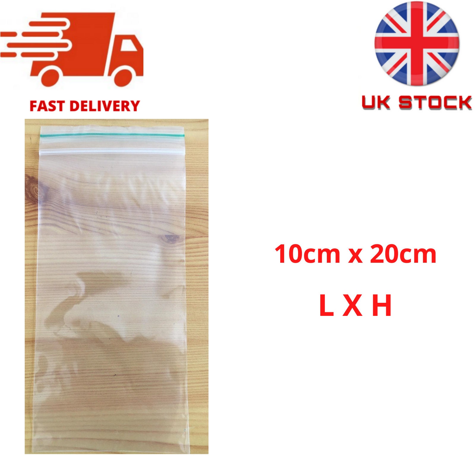 Resealable Clear Small Plastic Bags Baggy Grip Self Seal Zip Lock