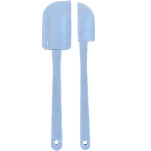 2pc Silicone Slim 2in1 Spoon Spatula Jar Scraper Cake Mixing Kitchen Tools Bake