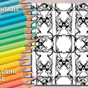 Unique Pattern Printable Coloring Page