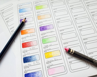 Coloring Swatch Bookmarks - Digital Download
