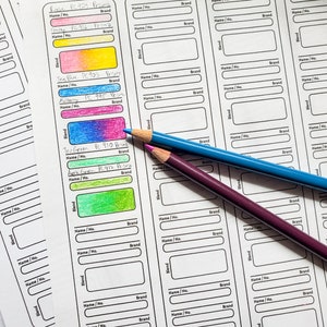 Blending Swatch Coloring Bookmarks - Digital Download