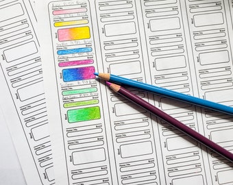 Blending Swatch Coloring Bookmarks - Digital Download