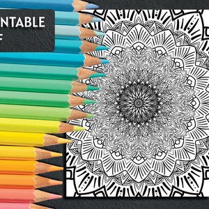 Fun Mandala Detailed Coloring Page Digital Download Printable - Etsy