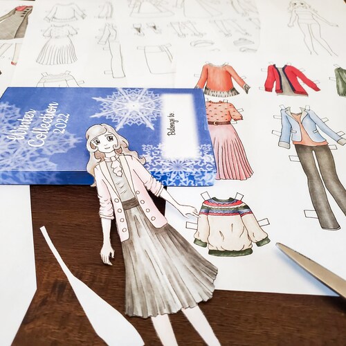 Fantasy Paper Doll Clothes Printable Coloring Page With - Etsy