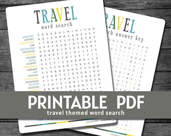 Aviation Printable Word Search Airplane Word Puzzle Party - Etsy