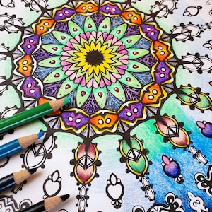 Pretty Mandala Coloring Book Easy Printable