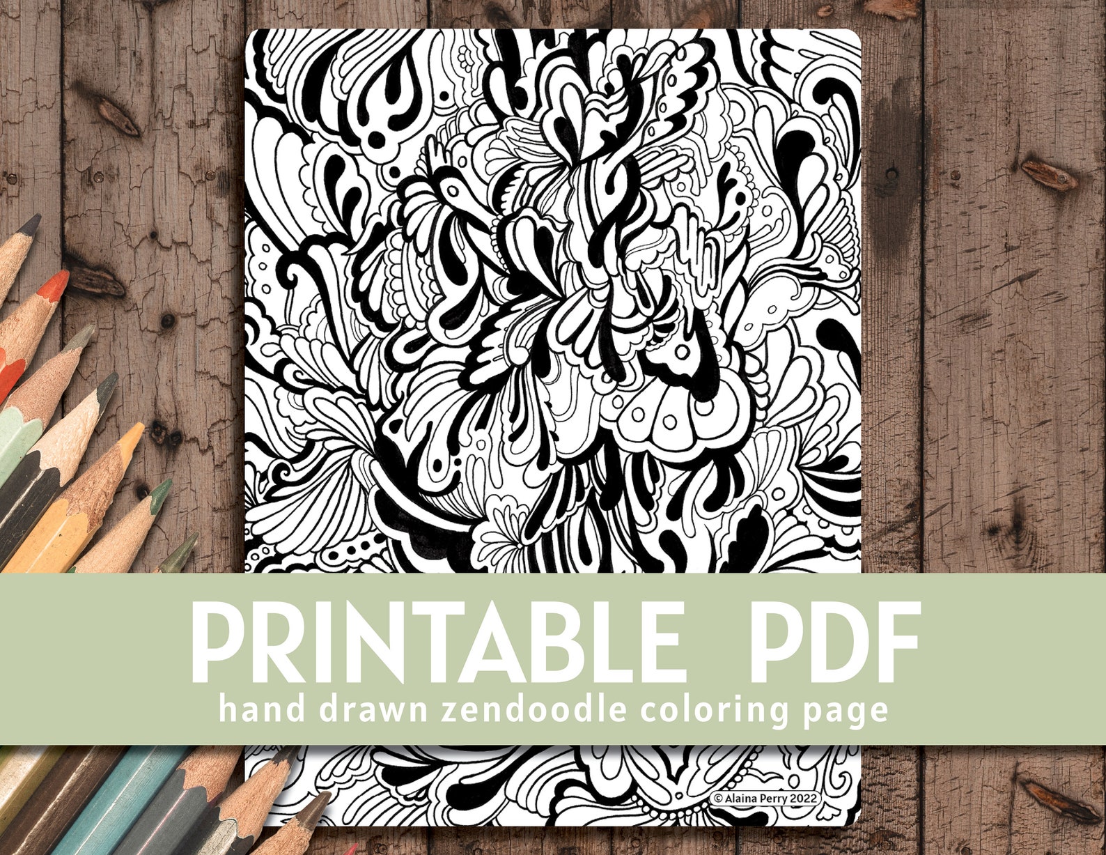 Ink Swirl Coloring Page - Printable - Etsy